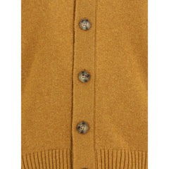 Brooksfield Yellow Fleece Wool Cardigan