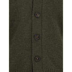 Brooksfield Green Fleece Wool Cardigan