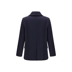 Burberry Blue Wool Coat