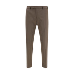 PT Torino Brown Fleece Wool Casual Pants
