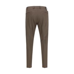 PT Torino Brown Fleece Wool Casual Pants