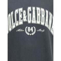 Dolce & Gabbana Gray Cotton T-Shirt