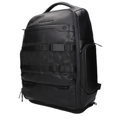 Piquadro Black Leather Backpack
