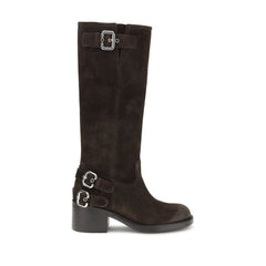 Chloé Brown Calf Leather Bos Taurus Lace-Up Boots