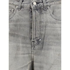 Haikure Gray Cotton Straight-Leg Jeans