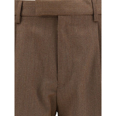 ZEGNA Brown Wool Dress Pants