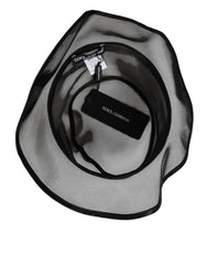 Dolce & Gabbana Black Silk Mesh Bucket Men Fisherman Cap Hat