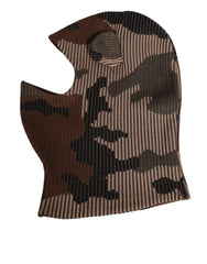 Dolce & Gabbana Multicolor Camouflage Balaclava Mask Men Cap One Size Hat