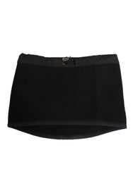 Dolce & Gabbana Black Lace Stole Knitted DG Logo Men One Size  Scarf