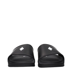 Marcelo Burlon Black Cotton Slippers