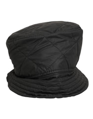 Dolce & Gabbana Black Nylon Quilted Bucket Men Capello Hat