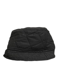 Dolce & Gabbana Black Nylon Quilted Bucket Men Capello Hat