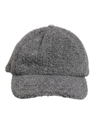 Dolce & Gabbana Gray Wool Fleece Rapper Men Baseball Capello Hat