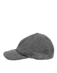 Dolce & Gabbana Gray Wool Fleece Rapper Men Baseball Capello Hat