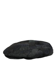 Dolce & Gabbana Black Polyester Newsboy Men Cloth Capello Hat