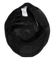 Dolce & Gabbana Black Polyester Newsboy Men Cloth Capello Hat