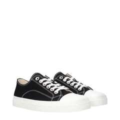 Moschino Black Fabric Low Top Sneakers