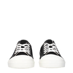 Moschino Black Fabric Low Top Sneakers