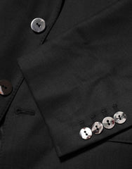 Dolce & Gabbana Black Single Breasted Men Coat MARTINI Blazer