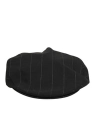 Dolce & Gabbana Black Polyester Newsboy Men Cloth Capello Hat