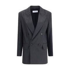 Max Mara Black Fleece Wool Blazer