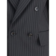 Max Mara Black Fleece Wool Blazer