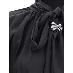 Max Mara Black Silk Blouse