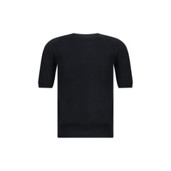 Max Mara Black Fleece Wool Top