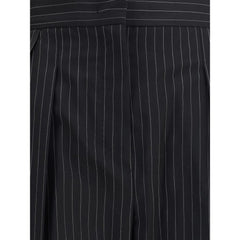 Max Mara Black Fleece Wool Dress Pants