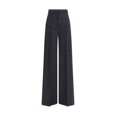 Max Mara Black Fleece Wool Casual Pants