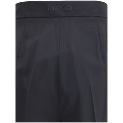 Max Mara Black Fleece Wool Casual Pants