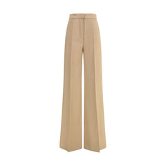 Max Mara Beige Fleece Wool Casual Pants