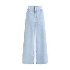 Max Mara Light Blue Cotton Jeans Denim