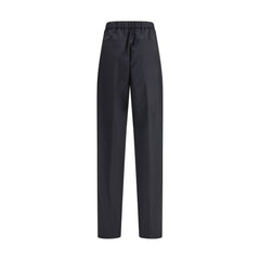 Max Mara Black Fleece Wool Casual Pants