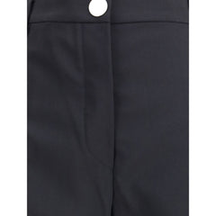 Max Mara Black Fleece Wool Casual Pants
