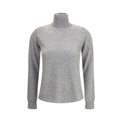 Max Mara Gray Wool Turtleneck