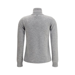 Max Mara Gray Wool Turtleneck