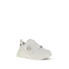 Philipp Plein White Polyester Athletic Sneakers