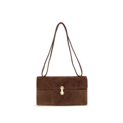 Savette Brown Calf Leather Bos Taurus Shoulder Bag