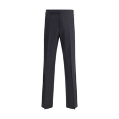Lardini Black Viscose Casual Pants