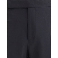 Lardini Black Viscose Casual Pants