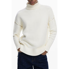 Desigual White Cotton Women Sweater