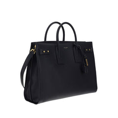 Saint Laurent Black Calf Leather Bos Taurus Handbag