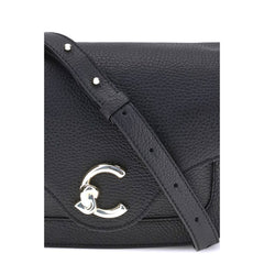 Coccinelle Black Calf Leather Bos Taurus Shoulder Bag