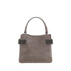 Brunello Cucinelli Brown Calf Leather Bos Taurus Shoulder Bag