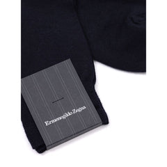 ZEGNA Navy Blue Wool Socks