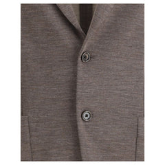 Lardini Brown Fleece Wool Blazer
