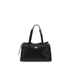 Dolce & Gabbana Black Calf Leather Bos Taurus Shoulder Bag