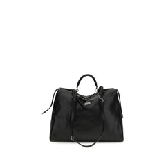 Dolce & Gabbana Black Calf Leather Bos Taurus Handbag