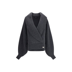 Balmain Gray Wool Sweatshirt